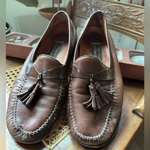 Johnston and Murphy brown loafers with tassels